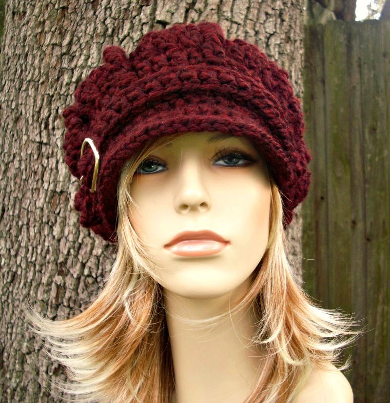 Oversized Newsboy Hat Crochet Hat Womens Hat Winter Hat Mens | Etsy