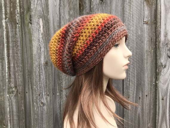Boho Hat Crochet Hat Womens Hat Slouchy 
