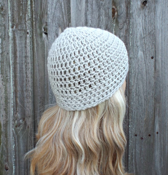 Sombrero De Punto De Algodón Para Mujer - Gorro De Verano Hecho A Mano, Color Beige - Ideal Para Playa, Vacaciones Y Looks Veraniegos