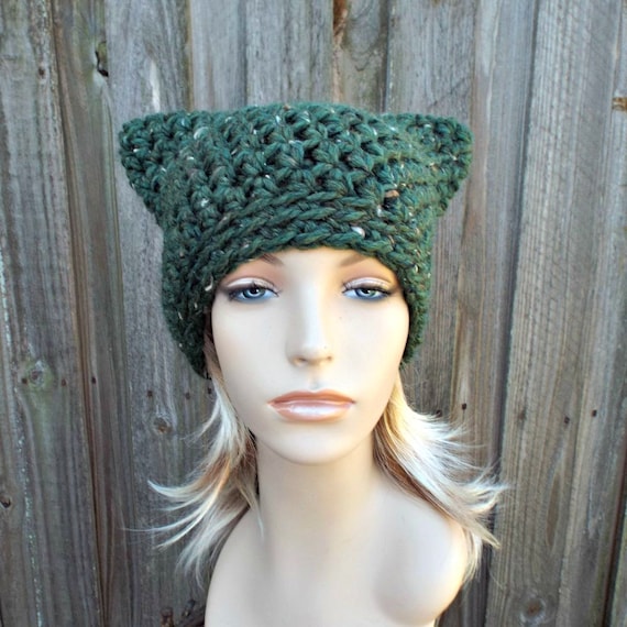 帽子 LOOP YARN SHAGGY CAT EAR KNIT CAP Cat Ear Beanie,Cat Ear Beanie for Women,Retro Stripes Fairy
