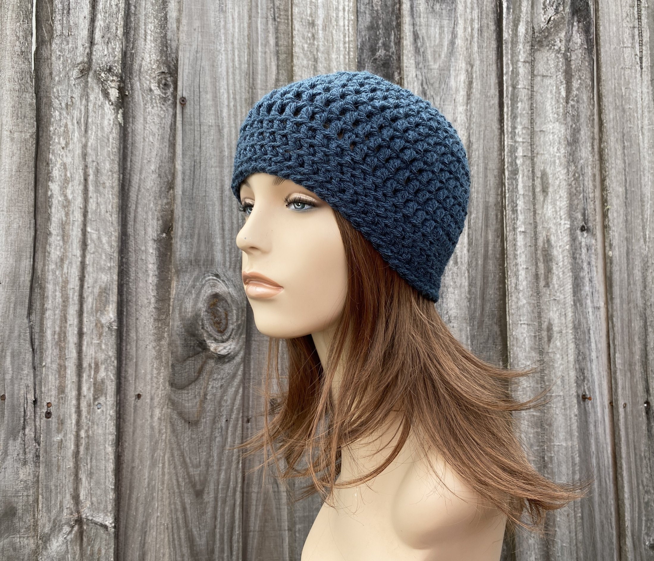Crochet Slouchy Beanie Hat with Tassel Handmade Knit Skull Cap Boho Handmade Crochet Slouchy Beanie Hat Set for Women - Floral  main image 2
