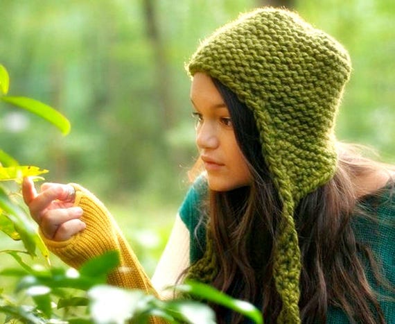 Knit Accessories, Chunky Knit Hat With Ear Flaps, Mens Hat  display picture 2
