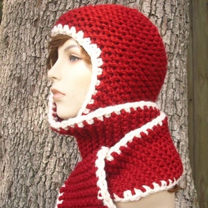 Chunky Knit Hooded Scarf, Knit Scarf, Womens Hat Scarf, Mens Hat Scarf, Neck Warmer, Ear Flap Hat, Winter Scarf, Knit Hood, Nomad Hood Scarf