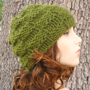 Grobstrick Mütze, Damenmütze, Herrenmütze, Wintermütze, Beanie, gestrickt, Korbgeflecht Mütze