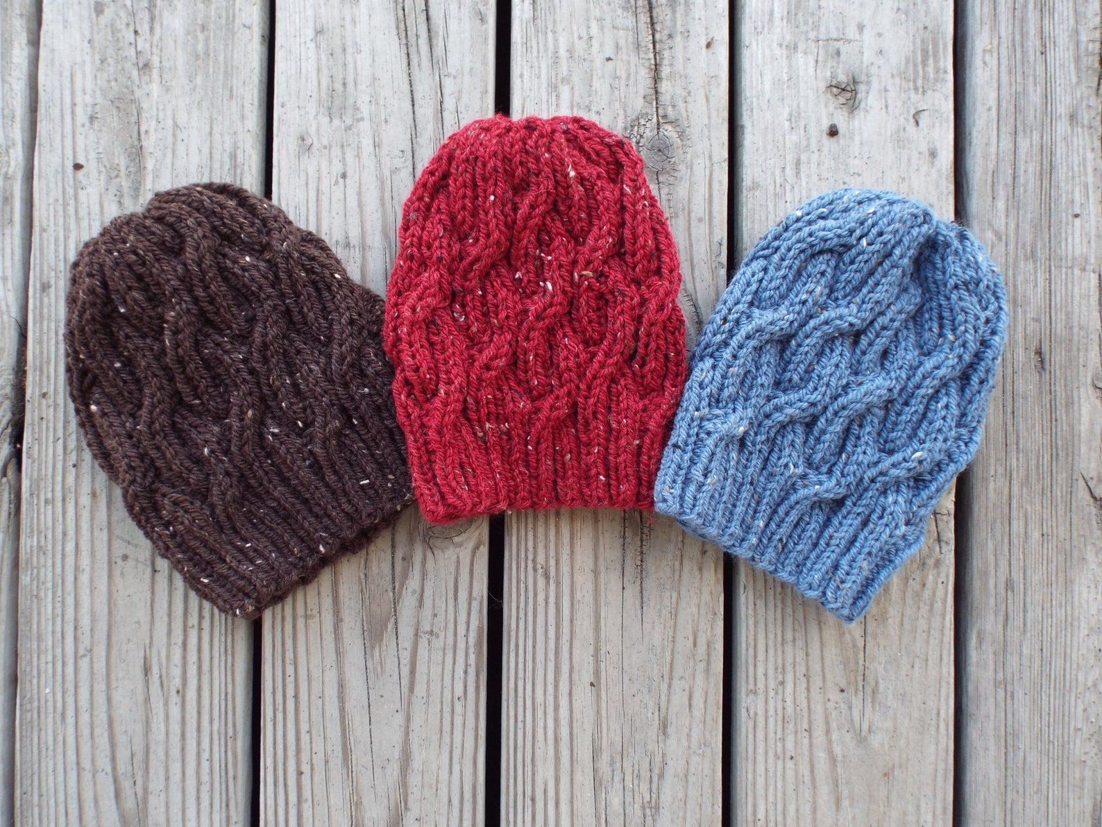 Knitted Hat Pattern Cable Hat Knitting Pattern - Knitted Beanie Pattern ...
