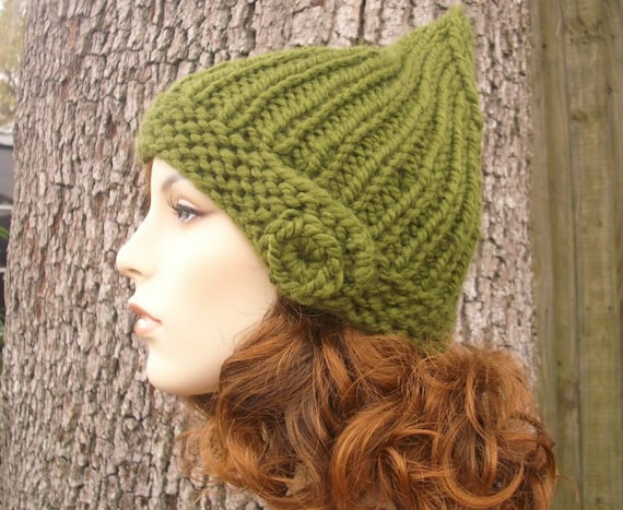 Chunky Knit Hat, Elf Hat, Gnome Hat, Womens Hat, Mens Hat  display picture 1