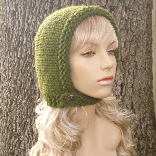Chunky Knit Hat Womens Hat Winter Womens Hood Etsy