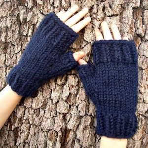 Chunky Knit Mitts, Fingerless Mittens, Fingerless Gloves, Hand Warmers, Handwarmers. Womens Mittens, Womens Gloves, Womens Mitts