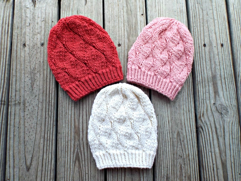 Knitted Hat Pattern Hat Knitting Pattern Knitted Beanie Pattern Womens Winter Hat or Mens Beanie Pattern Bulky Yarn Cordelia Beanie image 1