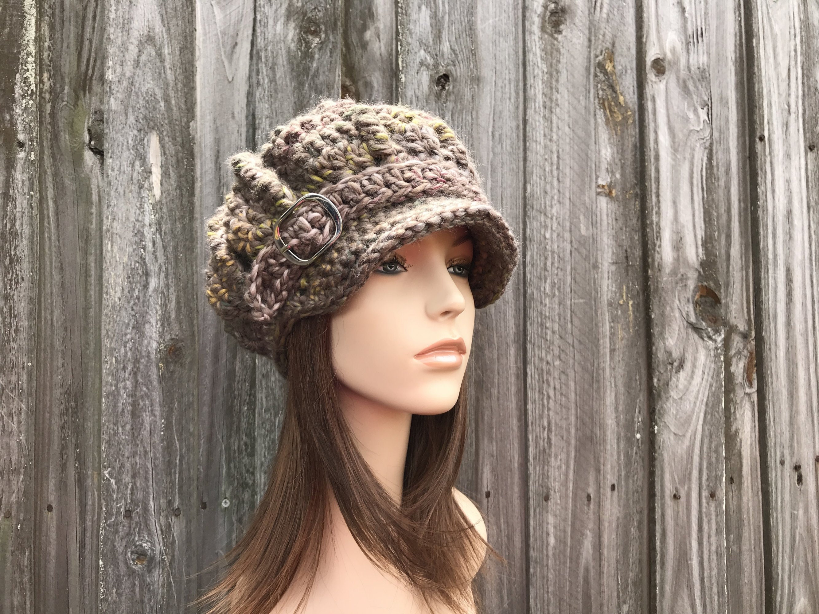 Newsboy Hat Crochet Hat Womens Hat Mens 