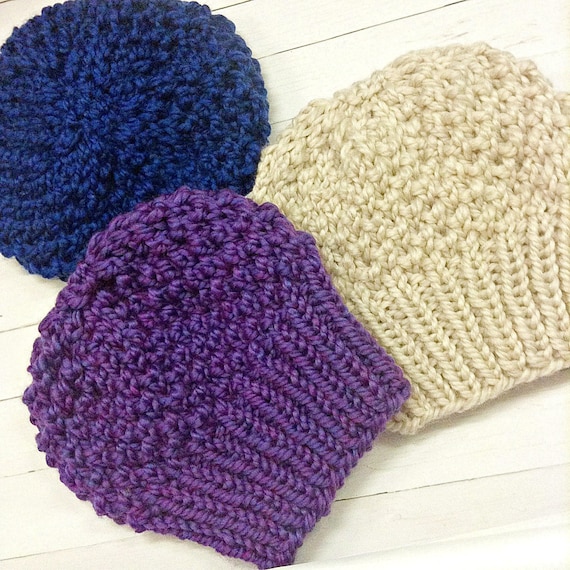 Instant Download Chunky Beanie Knitting Pattern - Knit Hat  display picture 1
