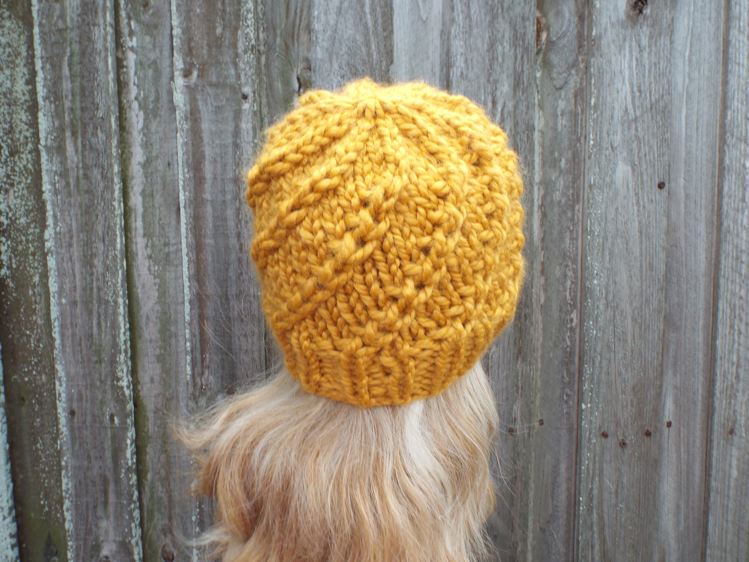Knitted Hat Pattern Hat Knitting Pattern Chunky Beanie Pattern | Etsy
