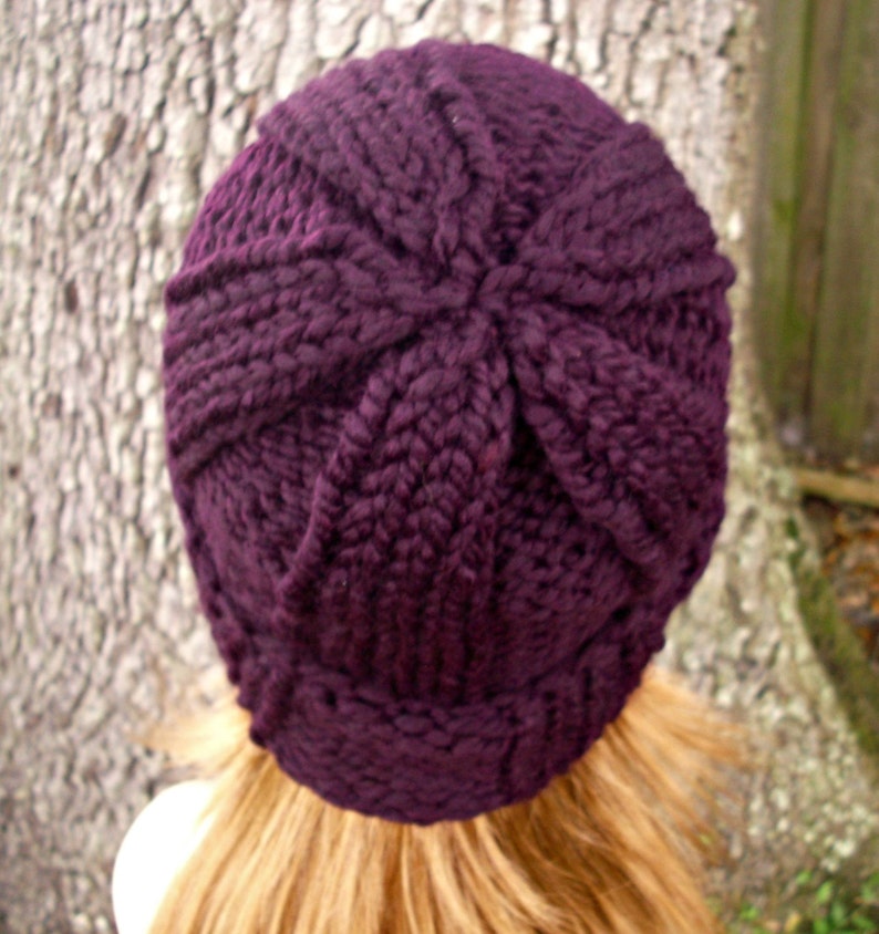 Chunky Knit Hat with Intarsia