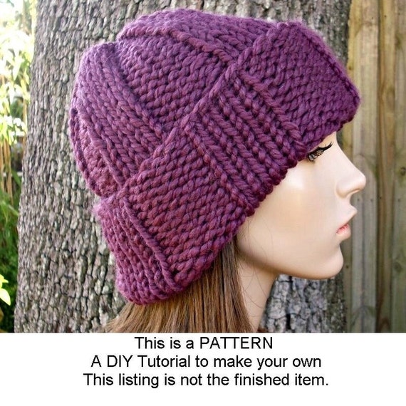 Instant Download Knitting Pattern - Knit Hat Knitting