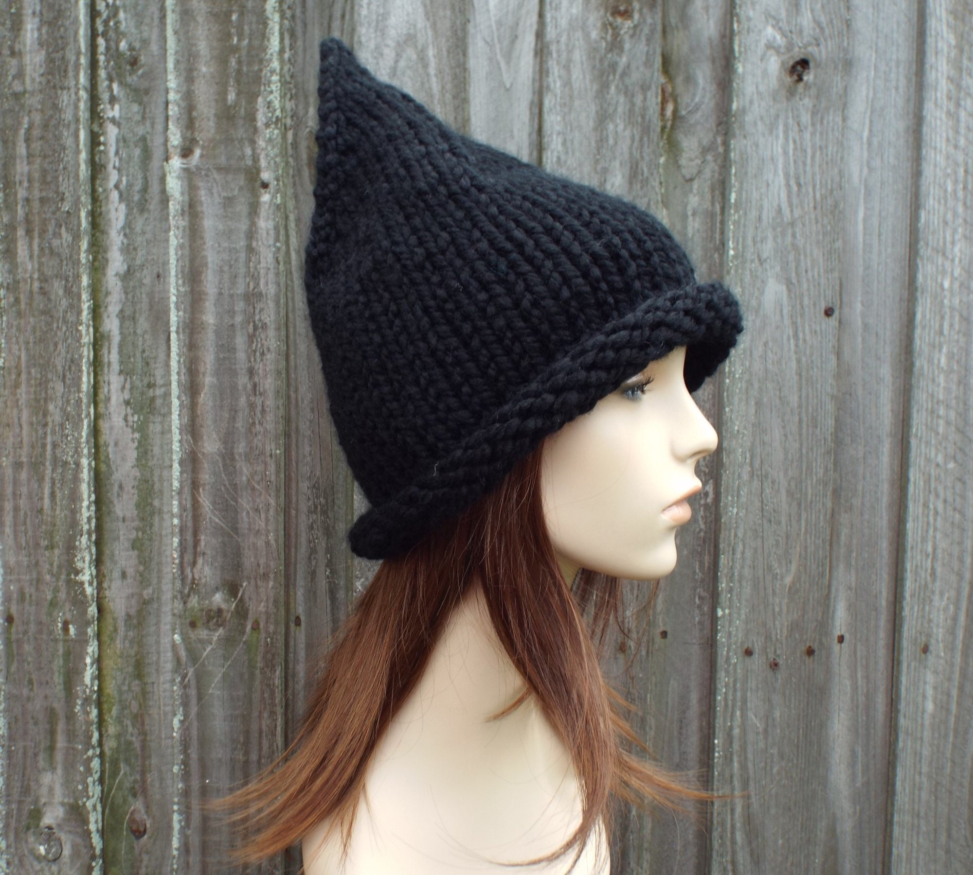 Witch Hat Pattern Knitting Pattern Knitted Hat Pattern Warlock Etsy