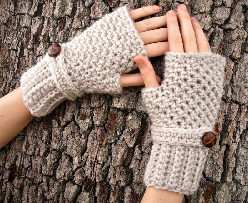 Fingerless Mittens Fingerless Gloves Hand Warmers Crochet image 2