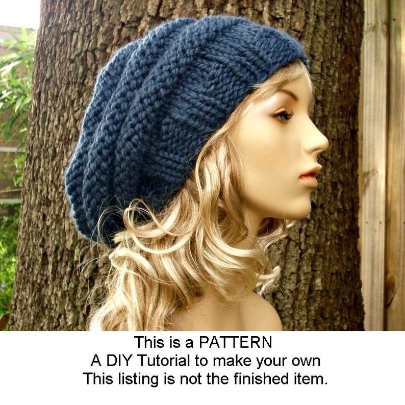 Instant Download Knitting Pattern Knit Hat Pattern Original Etsy