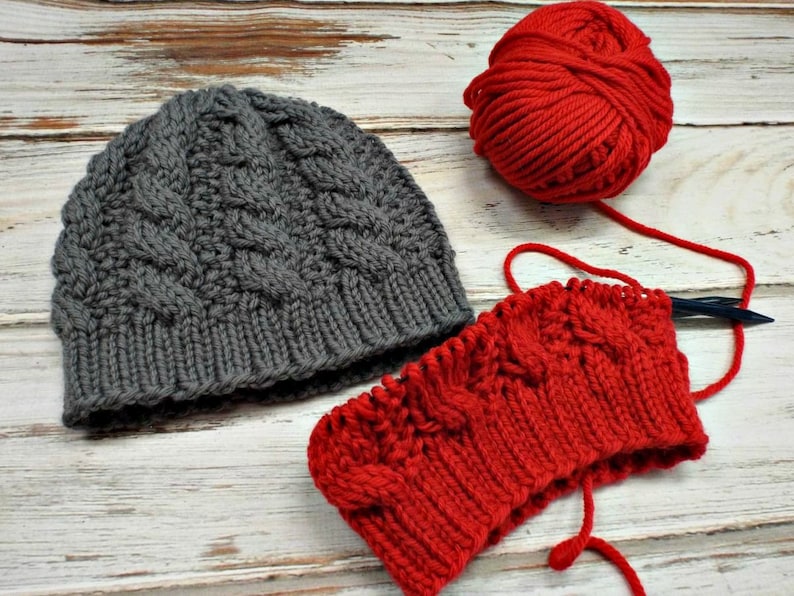 How To Knitting Tutorial PDF Pattern Moira Beanie Knit Hat Pattern Womens Hat Mens Hat Easy Knitting Patterns For Hats