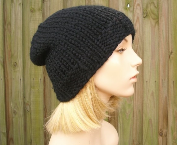 Black Beanie, Black Hat, Classic Ribbed Brim Beanie for Men  display picture 1