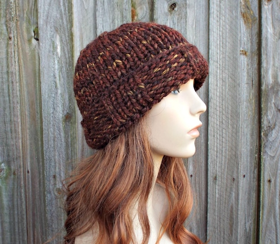 Hand Knit Beanie, Chunky Knit Hat, Womens Hat, Mens Hat  display picture 2