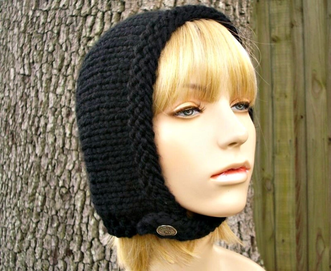 ★VARZAR★ VA Digital Logo Cozy Knit Bonnet Hat Black White VA Digital Logo Cozy Knit Bonnet Hat / Black&White - VARZAR