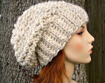 Crochet Hat Pattern, Womens Hat, Mens Hat, How To Crochet Tutorial, Easy Crochet Patterns, Slouchy Beanie Pattern, Instant Download PDF