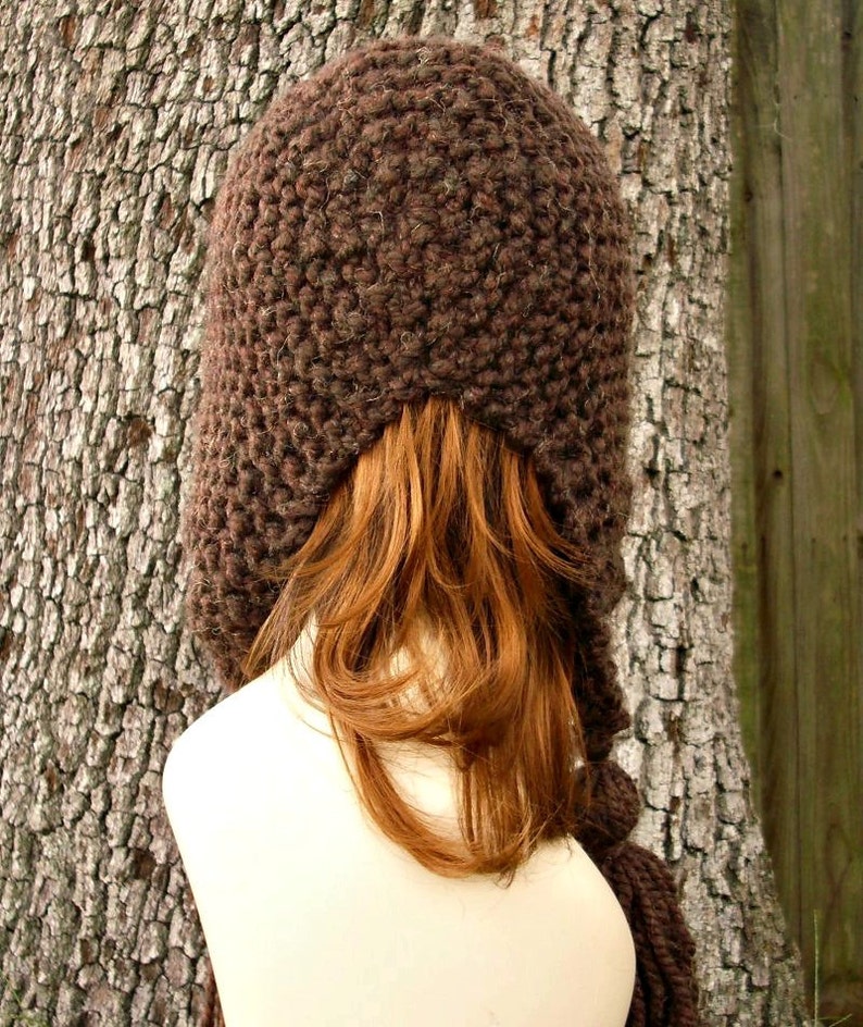 Knit Hat Pattern Tassel Hat Knitting Pattern Knit Hood Etsy