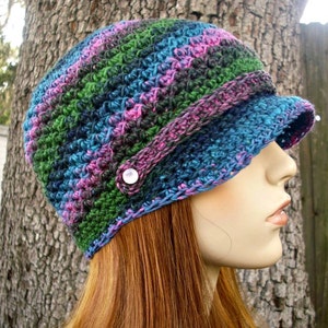Instant Download Crochet Pattern - Newsboy Hat Pattern - Crochet Hat Pattern Chesapeake Beanie - Womens Hat Pattern - Womens Accessories