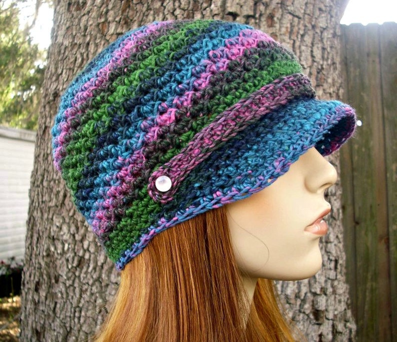 Womens Accessories Newsboy Hat Pattern Crochet Hat Pattern Chesapeake Beanie Instant Download Crochet Pattern Womens Hat Pattern