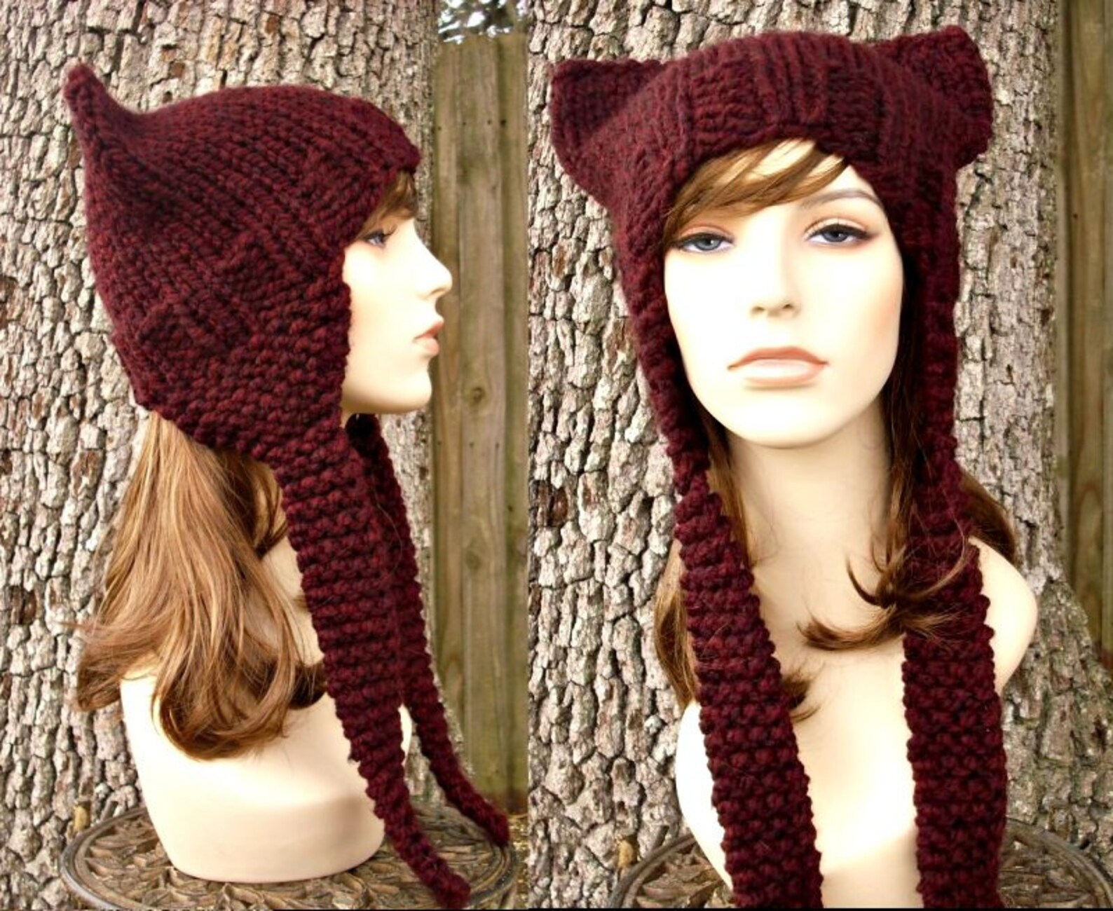 Knit Cat Hat Knitting Pattern Knit Hat Pattern Ear Flap Hat Etsy