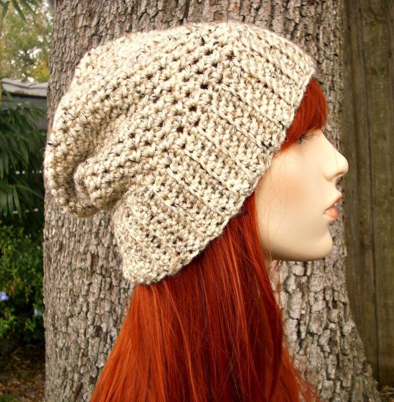 Crochet Hat Pattern Slouchy Beanie Hat Mens Hats Womens