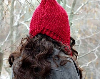 Adult Pixie Hat, Elf Hat, Chunky Knit Hat, Womens Hat, Winter Hat, Knit Accessories, Pixie Hood, Cranberry Red - Etsy Adult Pixie Hat, Elf Hat, Chunky Knit Hat, Womens Hat, Winter Hat, Knit Accessories, Pixie Hood, Cranberry Red - Etsy