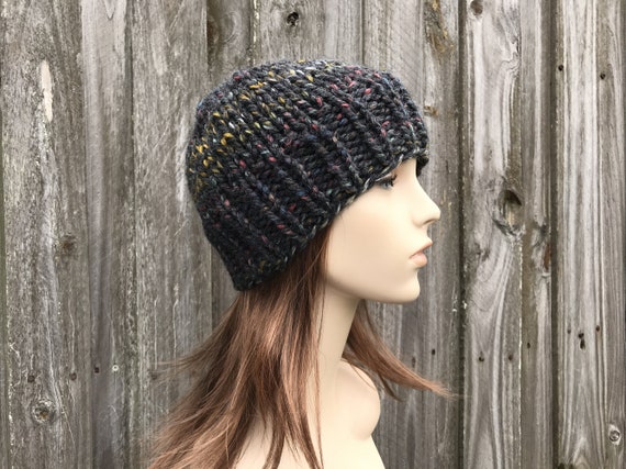 Crochet Slouchy Beanie Hat with Tassel Chunky Knit Skull Cap Anna-Kaci Crochet Floral Slouchy Beanie Hat Lightweight  main image 3