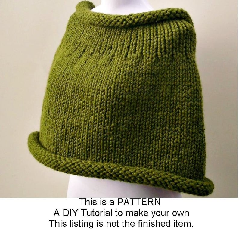 May include: A knitting pattern for a green knitted cowl or neck warmer. The pattern is a DIY tutorial to make your own.