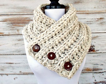 Chunky Crochet Cowl, Crochet Neckwarmer, Crochet Scarf, Neck Warmer, Womens Cowl, Mens Cowl, Womens Scarf, Mens Scarf, Wellington Cowl