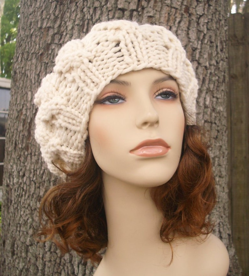 Chunky Knit Hat Womens Hat Winter Hat Cable Beanie Hat Fall Etsy