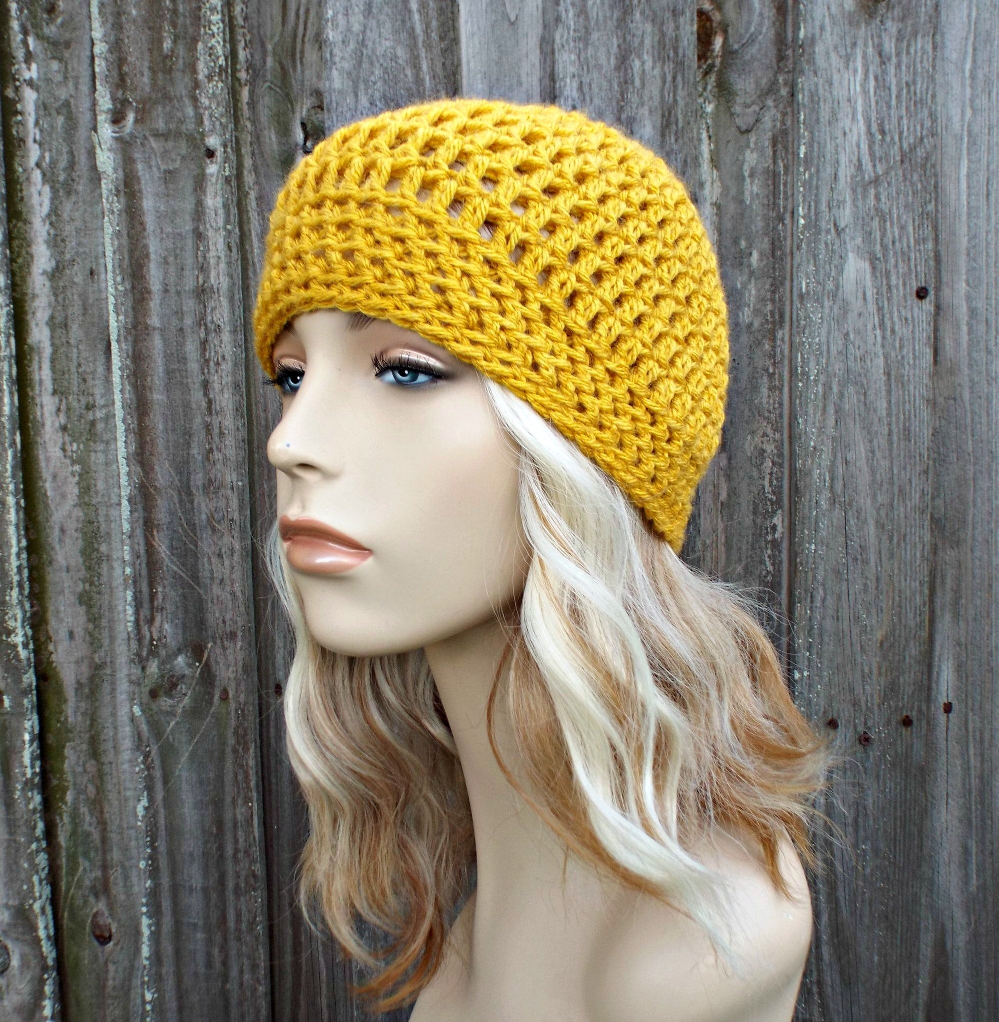 Women\'s Slouchy C2 Yellow Beanie Winter Warm Chunky Skull Cable Knit Hat Cap REDESS Slouchy Beanie Hat for Women Winter Warm Chunky Soft  main image 2