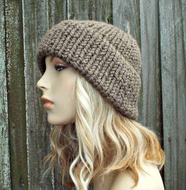 Instant Download Chunky Beanie Knitting Pattern Double Brim Etsy