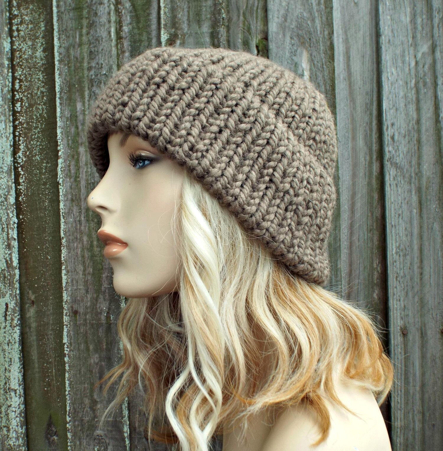 Chunky Knit Hat Pattern, Hat Knitting Pattern, Knitting