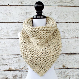 Strickmuster PDF für Bandana Cowl - Strickmuster Damen Accessoires