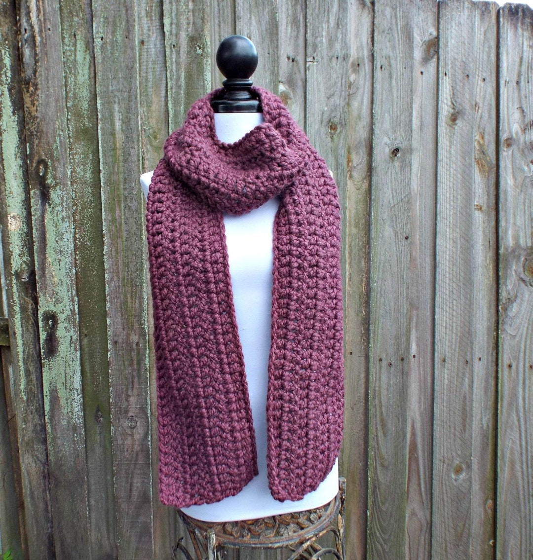 Chunky Oversized Crochet Scarf for Women Men and Teens - New Englander ...