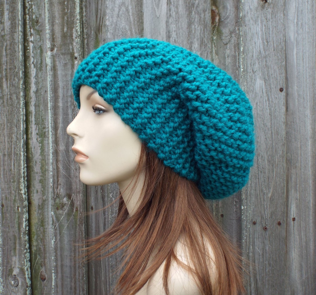 Slouchy Winter Hats, Chunky Knit Hat, Womens Hats, Mens Hats, Knit