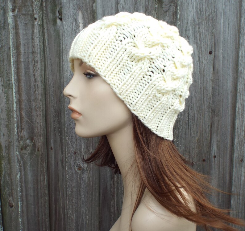Knitted Hat Pattern Cable Hat Knitting Pattern - Knitted Beanie Pattern ...