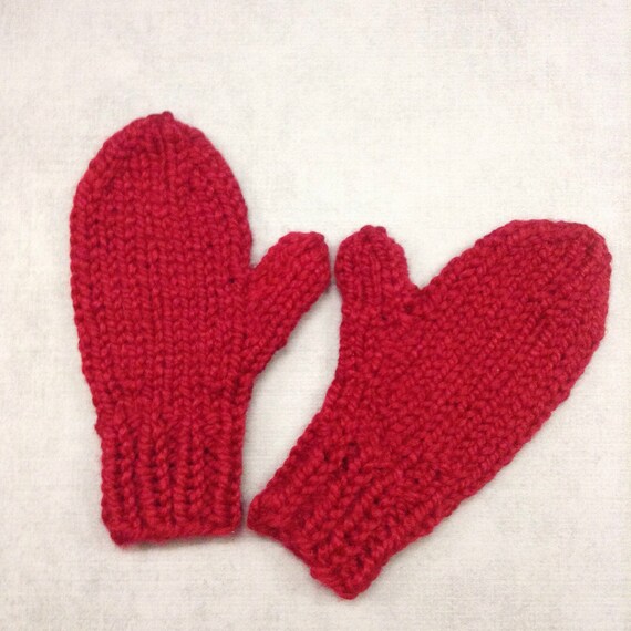 Womens red mittens Clearance