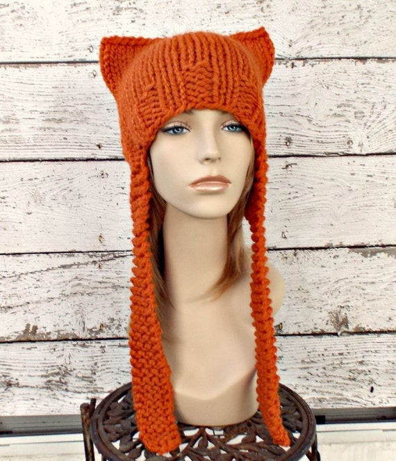帽子 LOOP YARN SHAGGY CAT EAR KNIT CAP LOOP YARN SHAGGY CAT EAR KNIT CAP