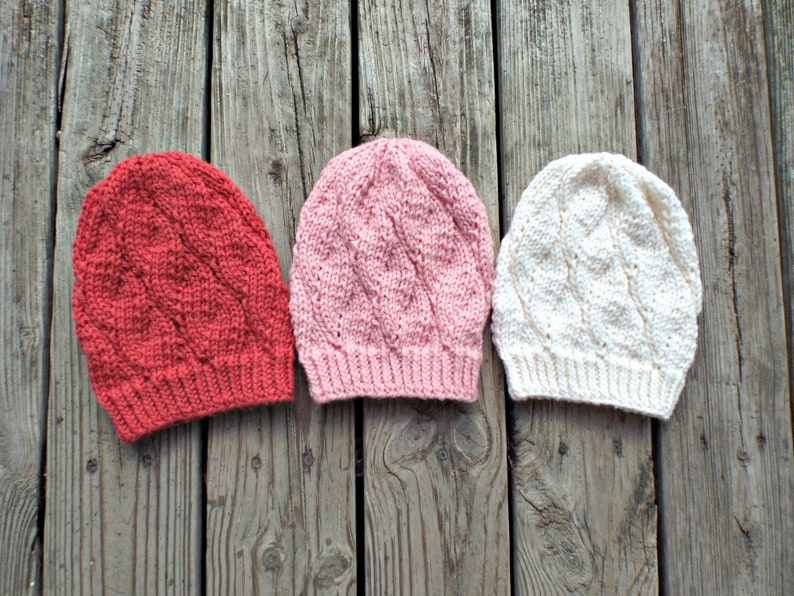 Knitted Hat Pattern Hat Knitting Pattern Knitted Beanie Pattern Womens Winter Hat or Mens Beanie Pattern Bulky Yarn Cordelia Beanie image 2