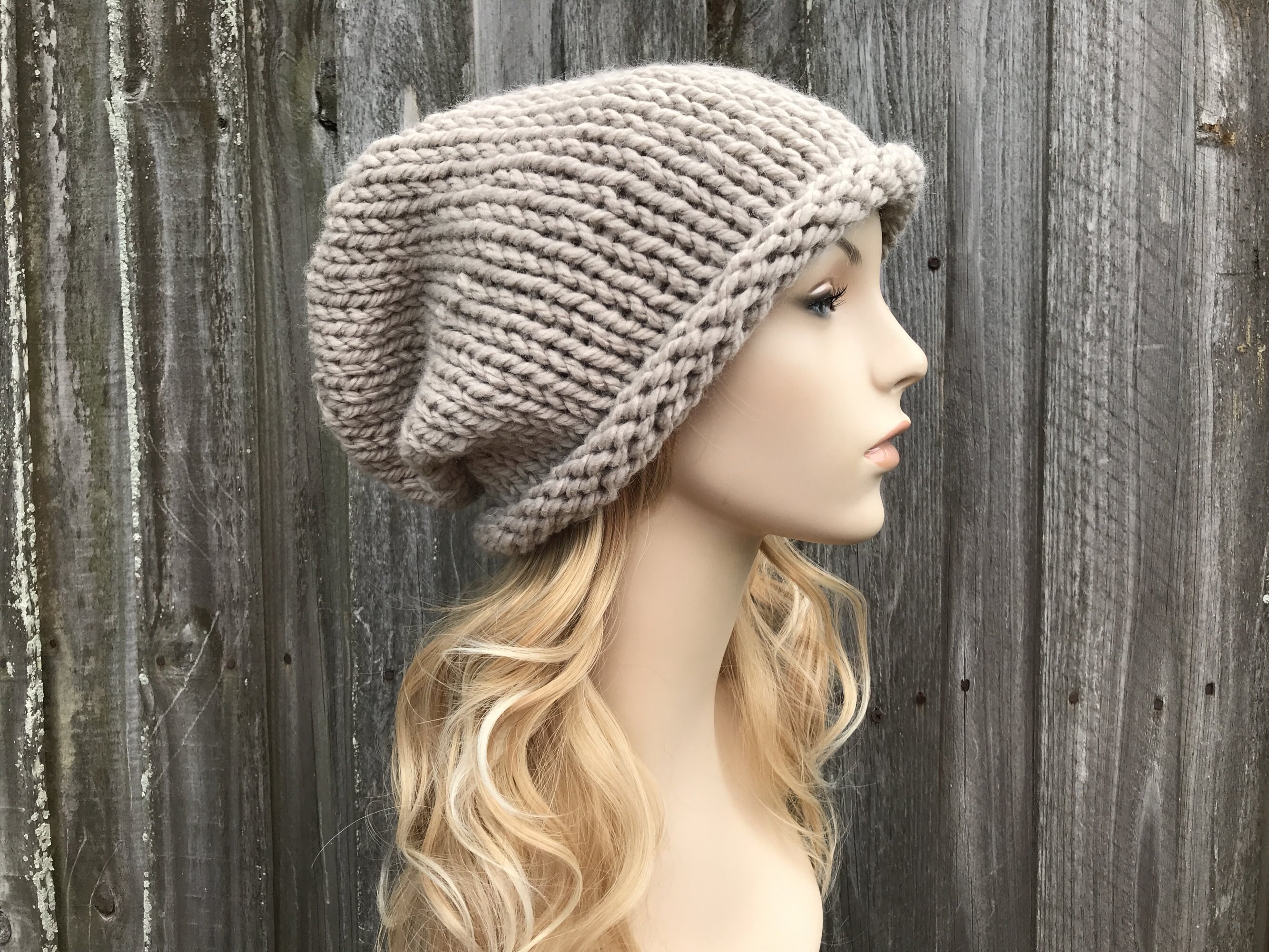Chunky Knit Hat Pattern, Easy Knitting Pattern, Knit Beanie Pattern ...