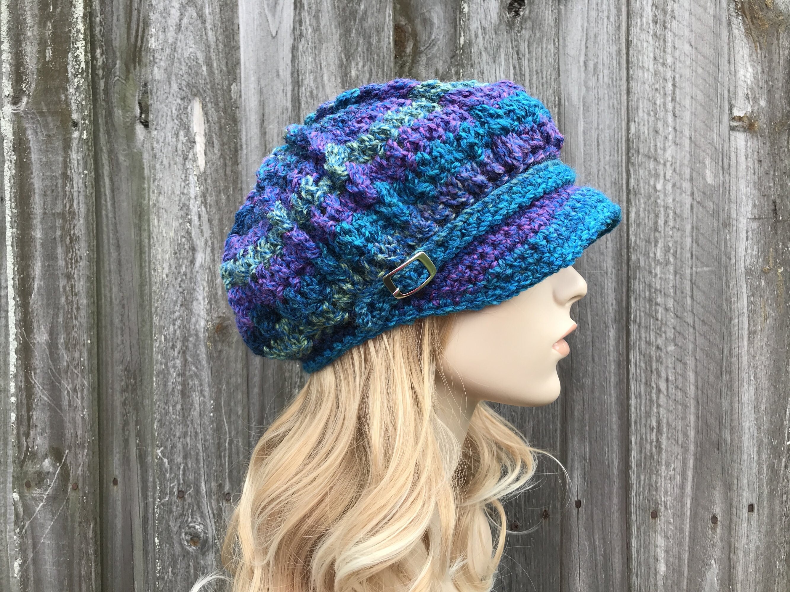 Crochet Newsboy Hat, Crochet Hat, Womens Hat, Winter Hat