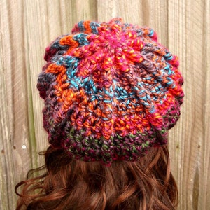 Crochet Hat Pattern Hat Crochet Pattern Womens Winter Hats Mens Beanie Newsboy Cap Crochet Slouchy Beanie Golf Cap Spring Monarch image 6