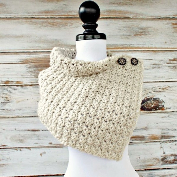 Patrones de crochet, Patrón de cuello de crochet, Patrón de bufanda de crochet, Patrón de capa de crochet, Patrón de bufanda de cuello Eloise, Patrón de calentador de cuello